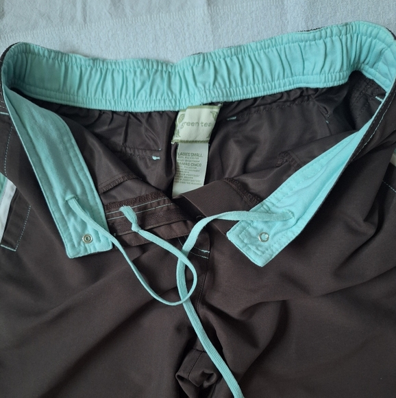 GreenTea Brown Wide Leg Pants with White Accents - Picture 7 of 10